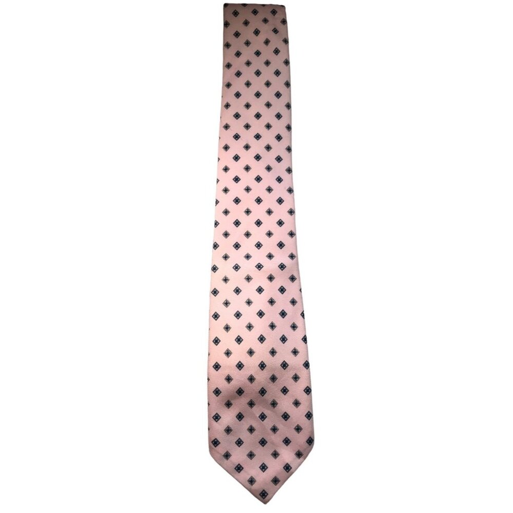 Rothschilds Polyester Tie Neck Pink Green Blue White Art Deco Swing 58" X 3" Ret